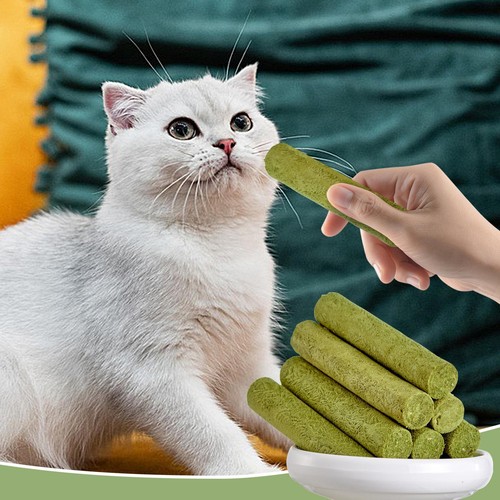 5pcs/pack Cat Kitten Chew Sticks Natural Grass Stick Natural Hairball Removal - Picture 8 of 9