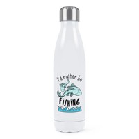 I'd Eher Sein Angeln Doppelwand Wasserflasche Lustig Fisch Sport Thermo