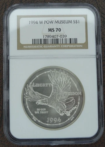 1994-W POW Museum Silver Dollar NGC MS 70 Prisoner of War Commemorative $1