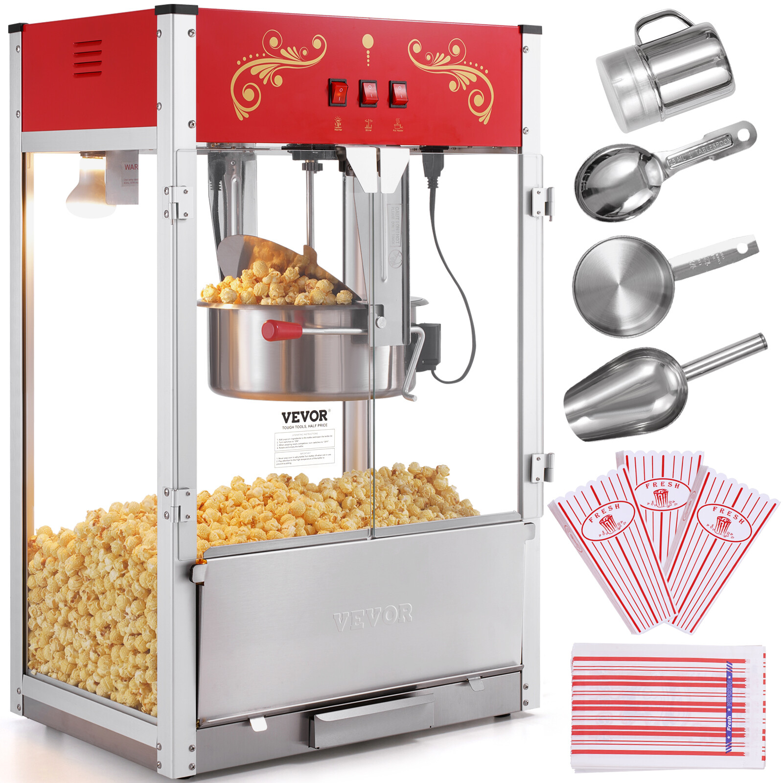 Machine à pop-corn VEVOR 16 oz idéale pour les soirées cinéma