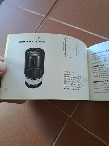 VtgKonica Hexanon Autoreflex T A Lens Catalog Descriptions Instruction Booklet - Picture 8 of 9