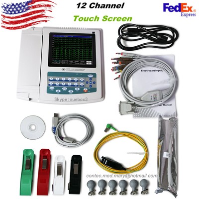 CONTEC portable 12 lead ecg machine digital 12 Channel, Electrocardiograph,NEW