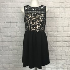 Xhilaration Small Dress Fit & Flare Black Lace Sleeveless
