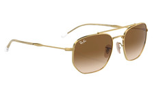 New Ray-Ban Sunglasses RB 3707 001/51 54-20 140 Gold Frame Brown Gradient Lenses