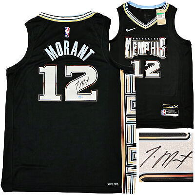 MEMPHIS GRIZZLIES JA MORANT AUTOGRAPHED BLACK NIKE CITY MEMPHIS GRIZZLIES JA MORANT AUTOGRAPHED BLACK NIKE CITY