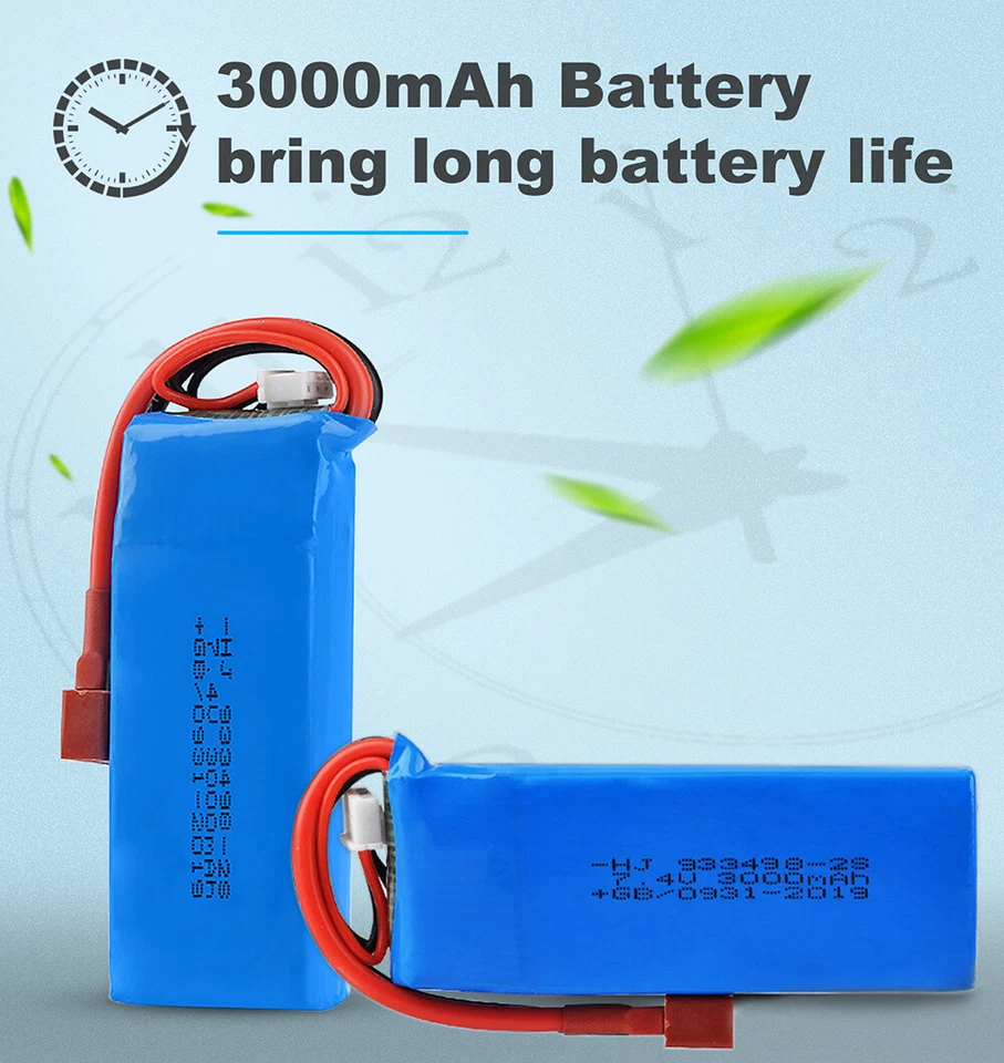 Wltoys 7.4V 3000mAh Lipo Battery 2S for Wltoys 144001 124018 124019 RC Car Truck - Image 3 of 4