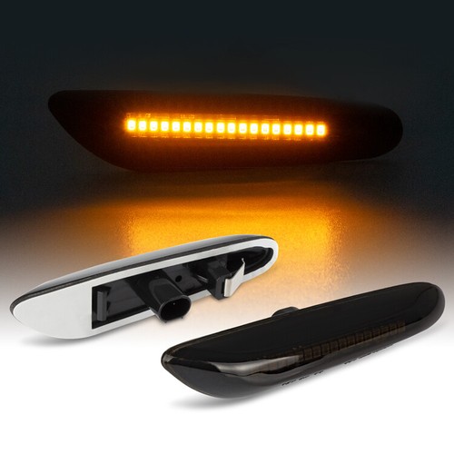 LED SEITENBLINKER SCHWARZ SMOKE FÜR BMW 1er 3er E90 E91 E92 E93 3er E46 01-05 *P - Afbeelding 2 van 11