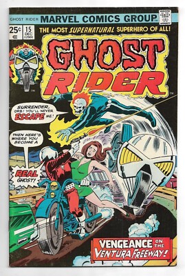 Ghost Rider #15 Marvel Comics 1975 Bob Brown art / Karen Page / Orb
