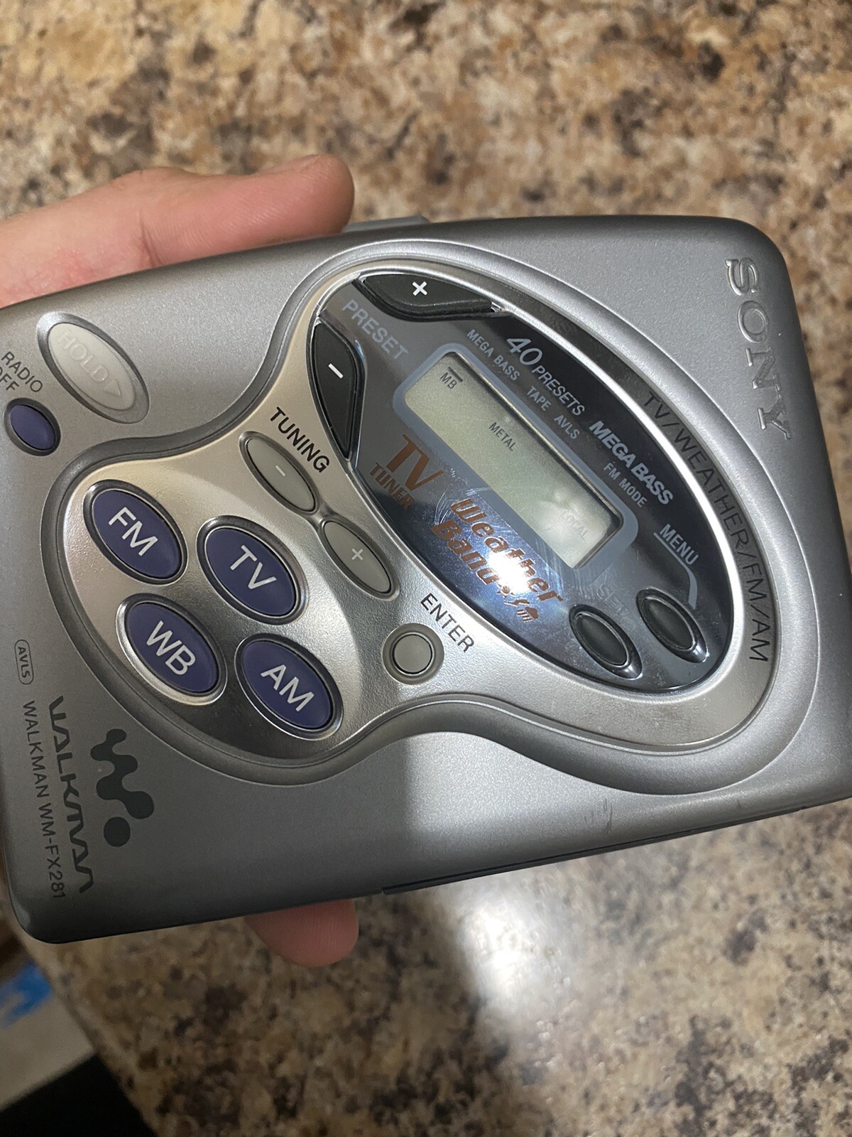 Sony WM-FX281 Walkman - Cassette Player With Digital FM/AM/TV