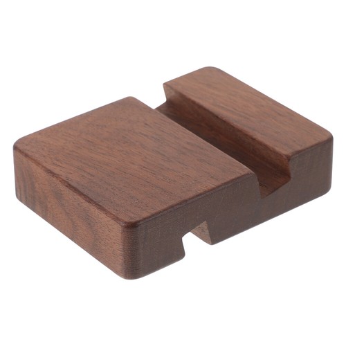 Mobile Phone Wooden Base Office Desk Cell Holder Smartphone Stand - Zdjęcie 8 z 12