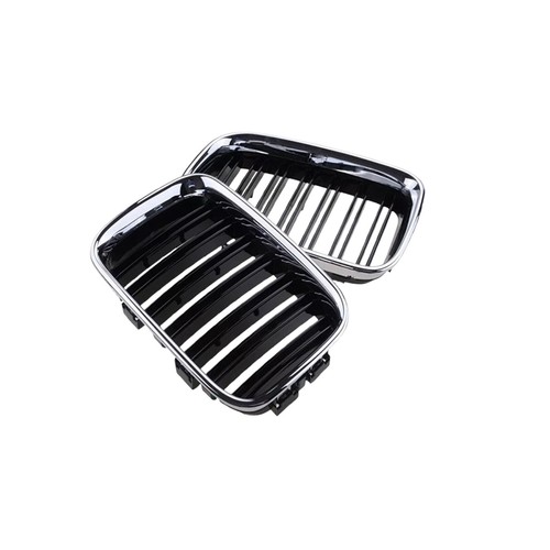 For BMW E36 318IS 325i M3 92-96 Front Kidney Grille Grill Chrome Gloss Black