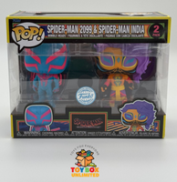 Funko Pop! Spider-Man 2099 & Spider-Man India Neon Special Edition Spider-Verse