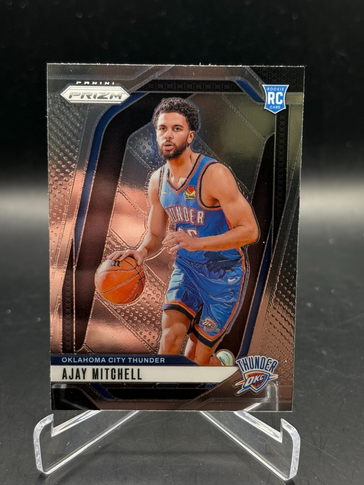 2024-25 Panini Prizm Ajay Mitchell RC ROOKIE CARD #226 Thunder