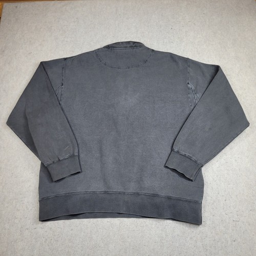 Orvis 1/4 Zip Pullover Sweater Mens XL Gray Heavyweight Vintage Faded - Picture 6 of 10