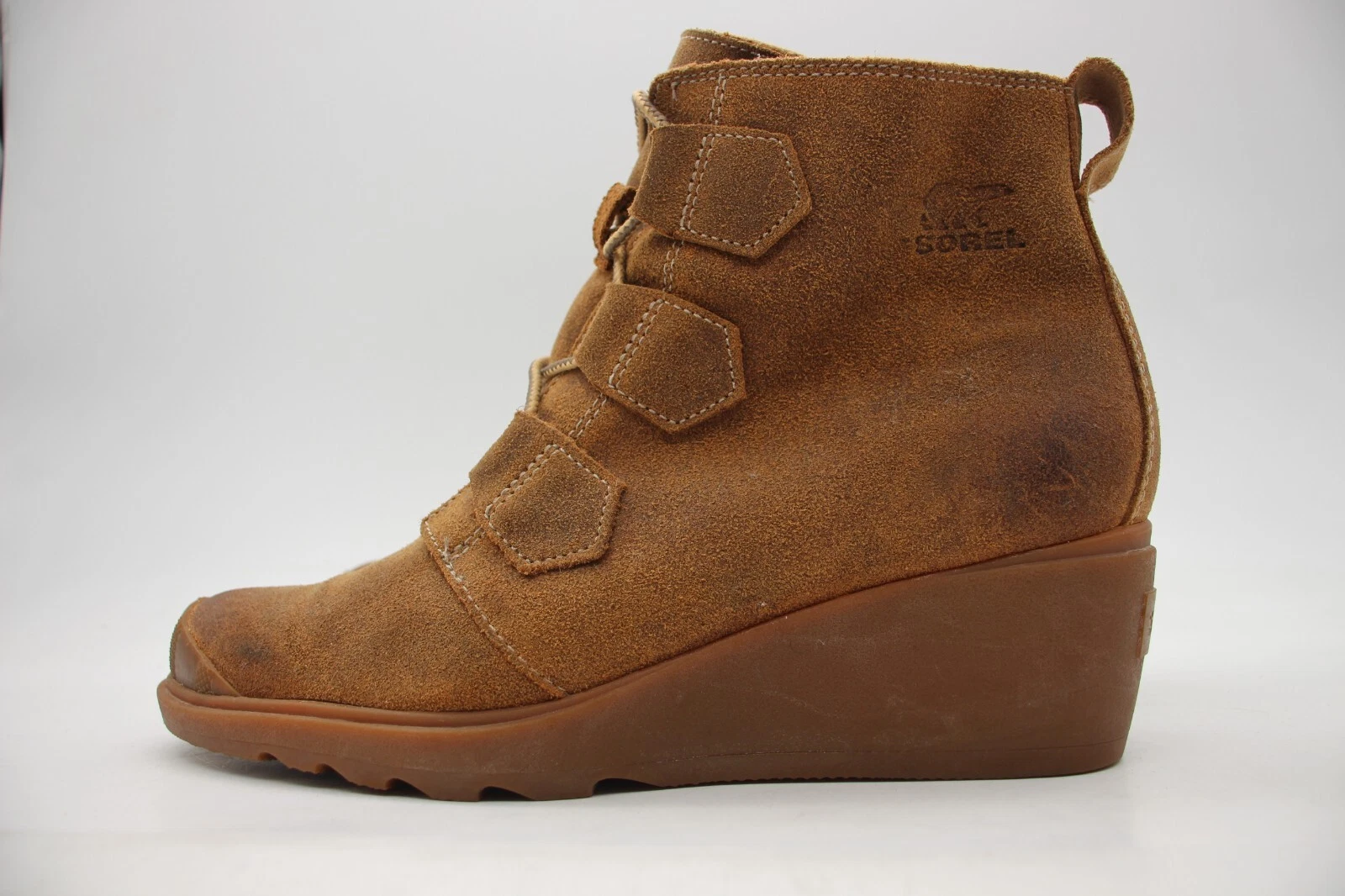 sorel toronto suede leather wedge ankle boots