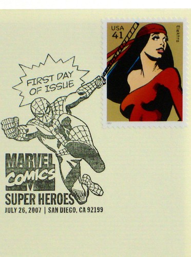 Elektra Gold Edition USPS Stamp First Day Issue Marvel Comics Super Heroes 2007 - Picture 3 of 4