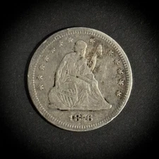 1876-S SEATED LIBERTY QUARTER DOLLAR 25C CIRCULATED VERY FINE VF SILVER (Q34)