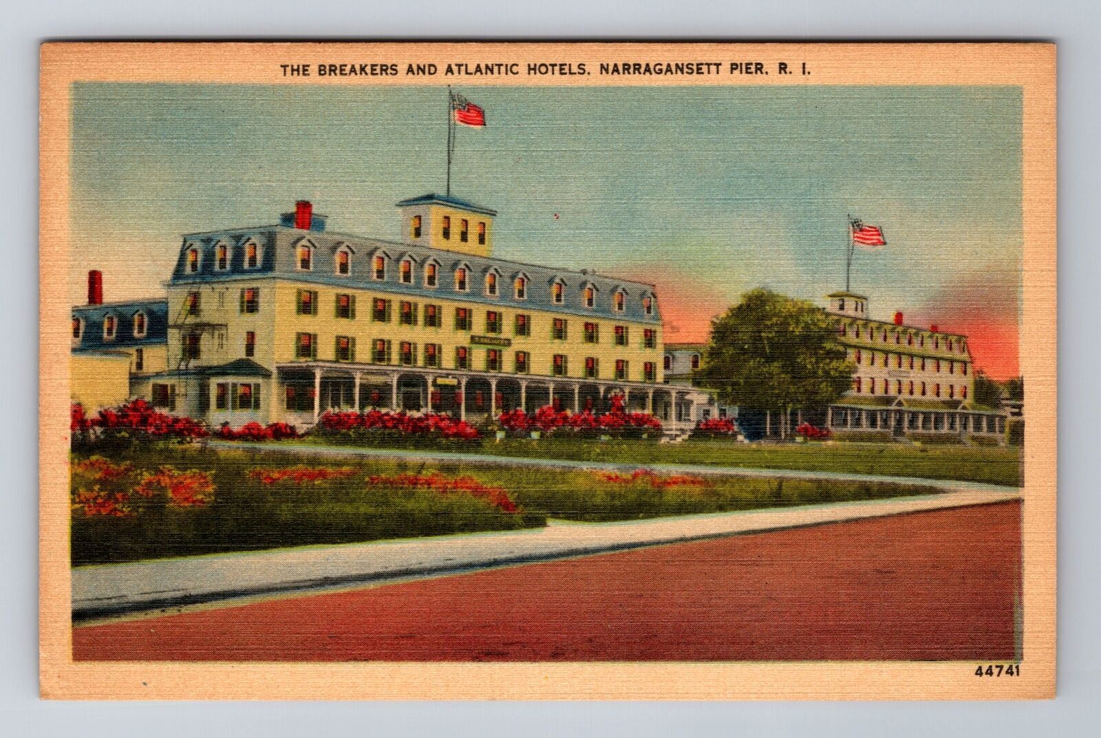 Narragansett Pier RIRhode Island Breakers And Atlantic Hotels Vintage