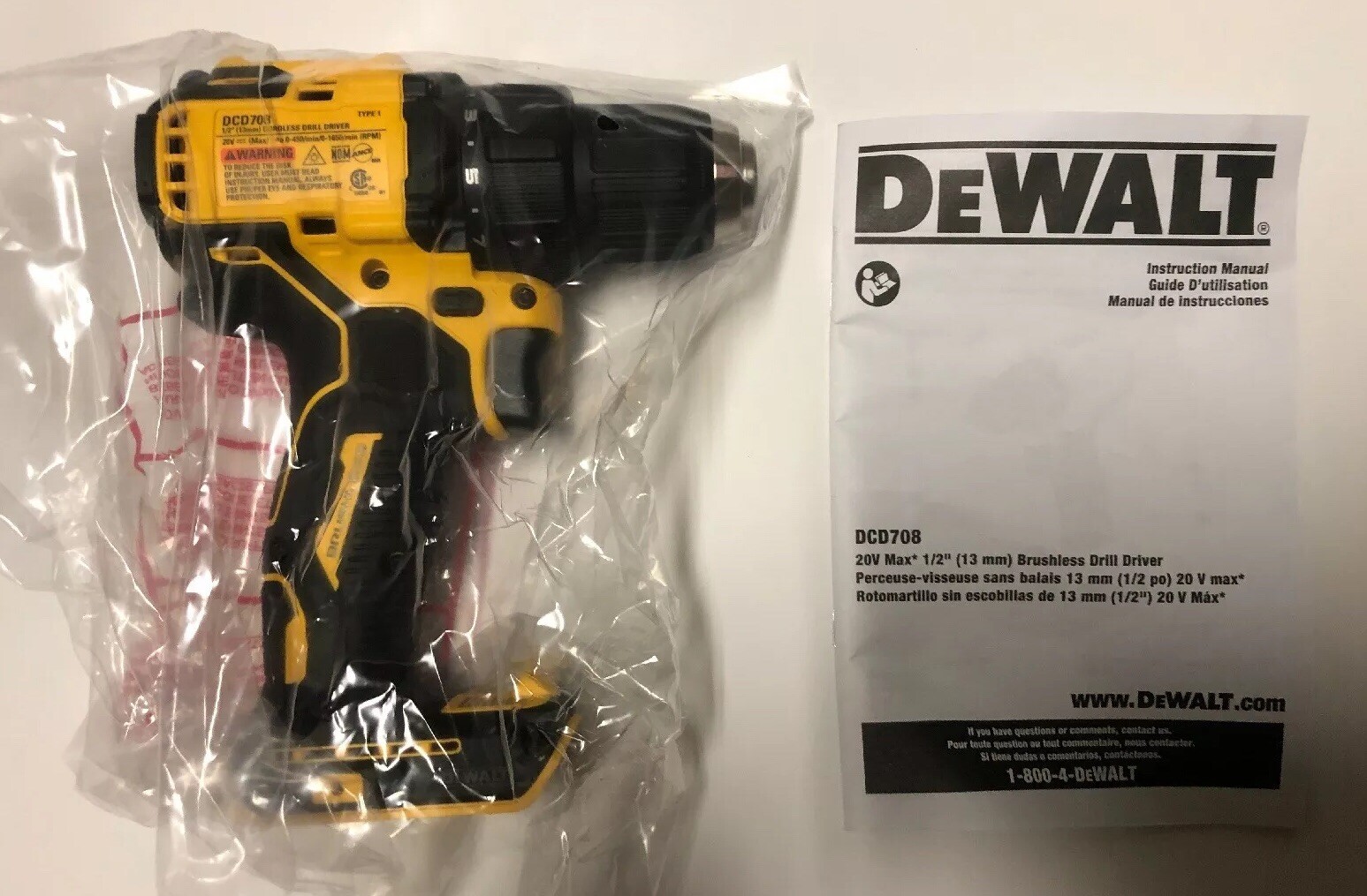 New Dewalt Dcd708 Atomic 20v 20 Volt Max Li Ion 1 2 Brushless Drill Driver For Sale Online