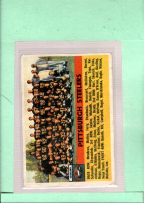1956 Topps #63 Steelers Team VG/EX Very Good/Excellent Steelers ID:45122