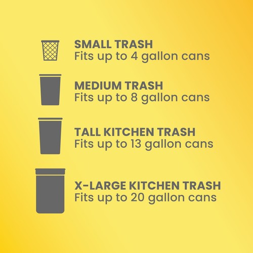 Glad ForceFlex Tall Kitchen Drawstring Trash Bags, 13 Gallon, Gain Original - Picture 5 of 8