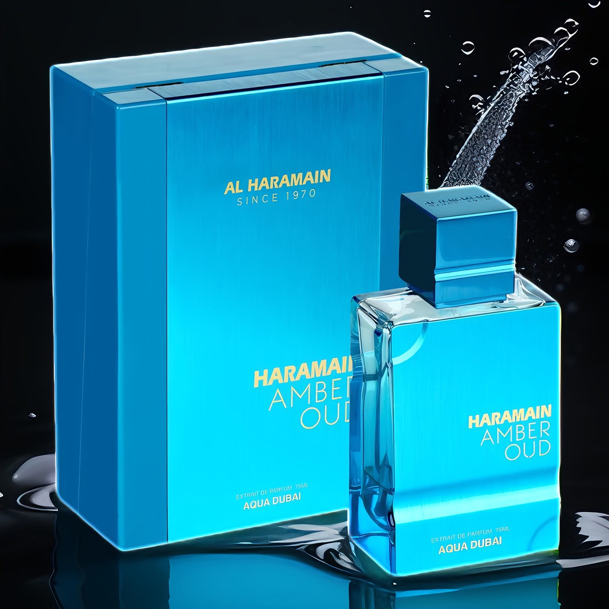 香水(男性用) HARAMAIN AMBER OUD BLUE EDITION 60 ml Al Haramain Amber Oud Blue Edition Eau De Parfum 2.0FL.OZ