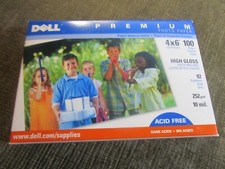 New, Factory Sealed DELL Premium Photo Paper 4x6" - 100ct