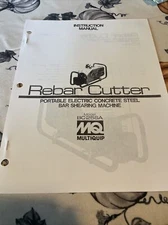 Multiquip BC-25SA Rebar Cutter Instruction & Parts Manual Book Operation Shop MQ