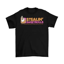 Skyrim Stealing Sweetrolls T-Shirt Unisex Dragonborn Dunkin Donuts Sizes New