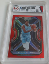 Xavier Tillman 2020-21 Panini Prizm Red Prizm RC /299 #299 HGA 9 Mint Grizzlies
