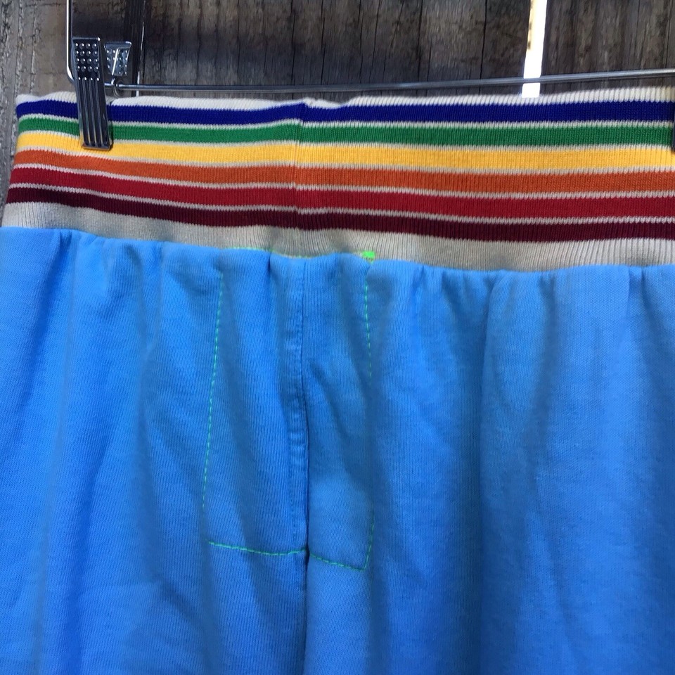 Aviator nation made in usa blue rainbow waistband sweatpants joggers