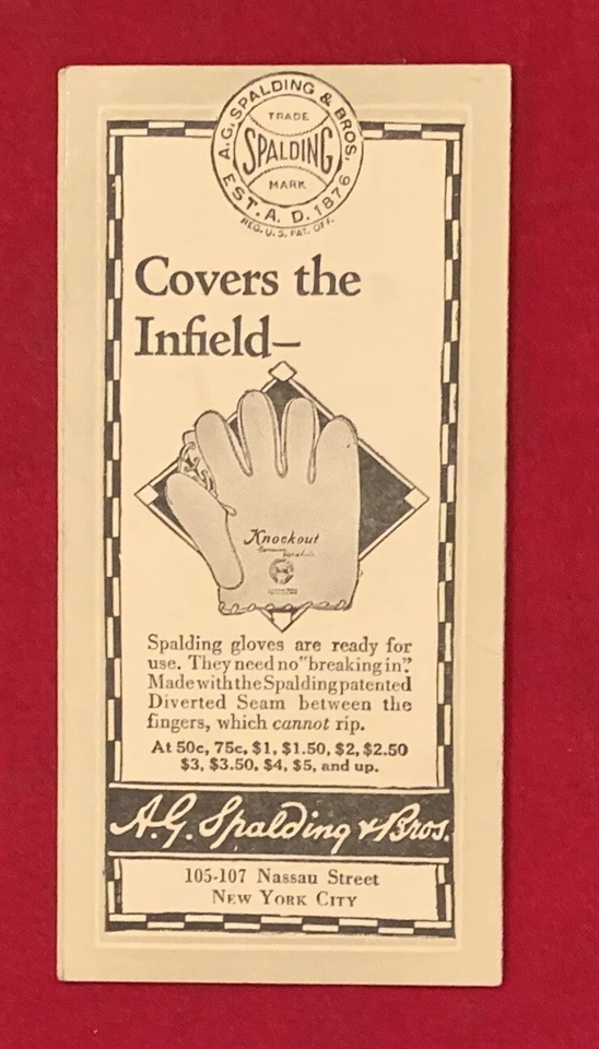 Antiguo calendario de bolsillo de béisbol universitario Lebanon Valley de 1926 principios de 1920 antiguo Foto 2 de 3