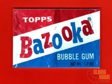 Bazooka bubble gum vintage package ART 2x3" fridge/locker MAGNET - NOT GUM!!!