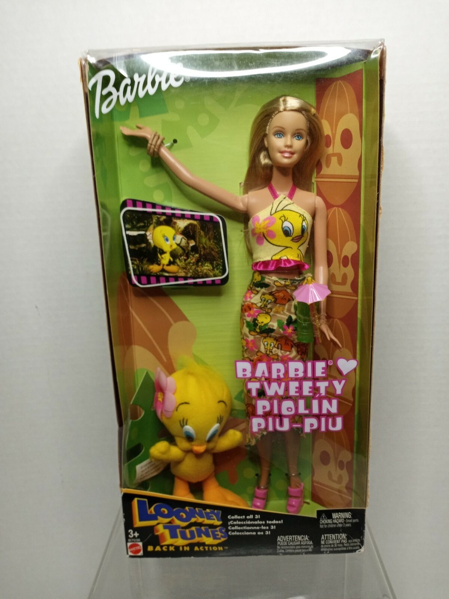 2003 Mattel Barbie Doll Loves Tweety Bird Piolin Piu Piu Looney