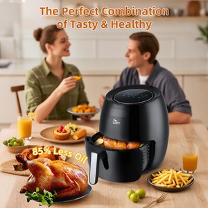 Air Fryer 6.9QT, Oil Free Healthy Cooker, Adjustable Temperature & Timer,papers