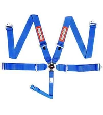 RaceQuip Camlock 5 Point Harness Set Blue 3 in. Lap and Shoulder - 2 in. Sub