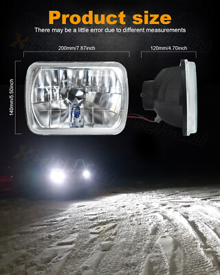 5x7" 7x6" LED Headlight Hi&Lo Beam DRL Fit Toyota Pickup 1982-1995 - Foto 8