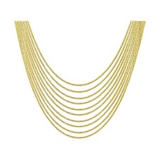 Solid Real 18K Yellow Gold Filled Tarnish-Resist 20inch 1.2mm Box Chain Necklace