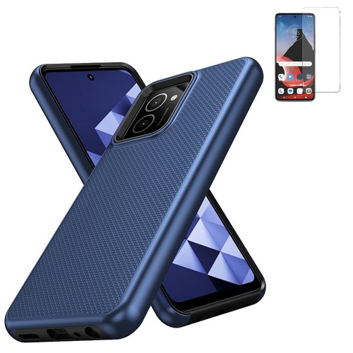 For HMD Vibe N159V Case Dual Layered Drop Protector Textured Cover - Picture 15 of 19