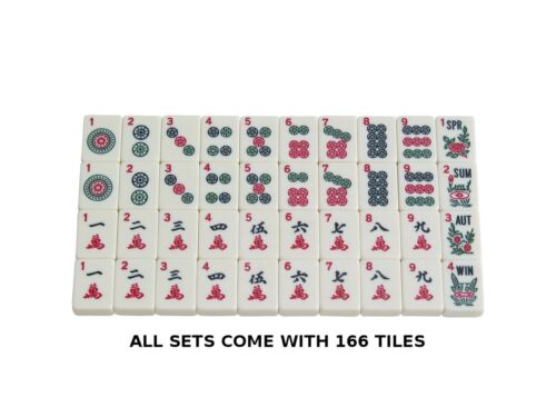 American Mah Jong Set - 166 Ivory Colored Engraved Tiles, 4 x Combo Rack/Push... - Picture 4 of 9
