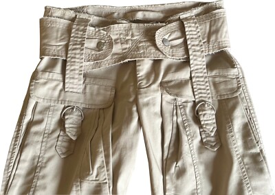 Pantalon Cargo Écru (Beige) Marithé + François Girbaud Femme - Taille 34, Coupe Skinny, Occasion Très Bon État