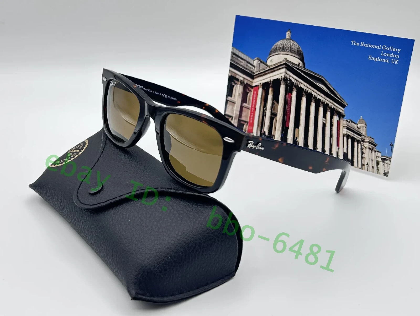Ray-Ban RB2140 Polarized Original Wayfarer Sunglasses Tortoise Frame