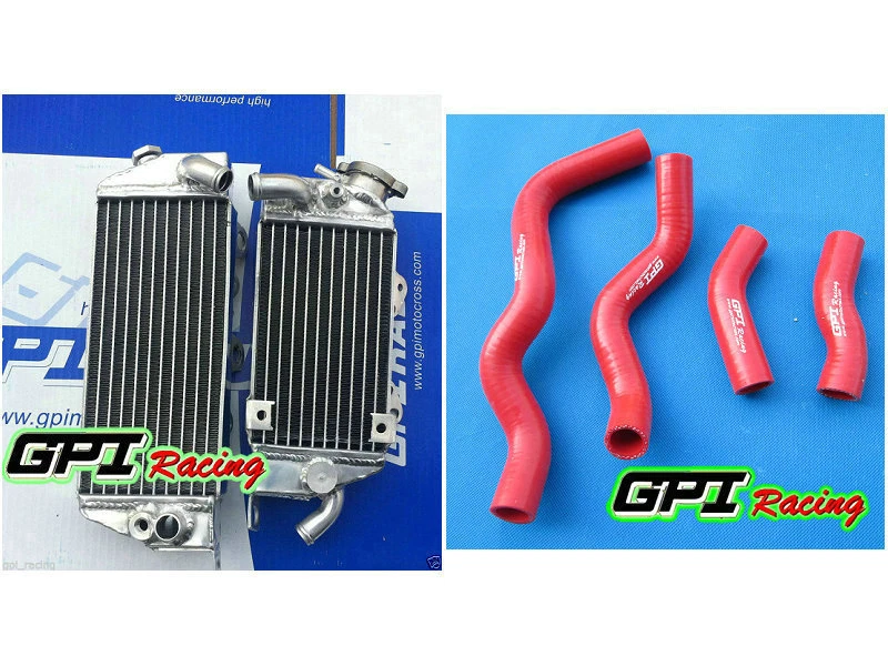 Radiador de aluminio + manguera Kawasaki KLX 300 KLX300 1997-2007 06 05 04 03 02 01 00 Foto 2 de 4