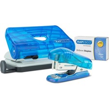 Perforateur - Agrafeuse - Agrafes - Bureau - Bleu - Rapesco