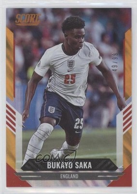 2021-22 Panini Score FIFA Orange Lava 49/99 Bukayo Saka #76 0su2