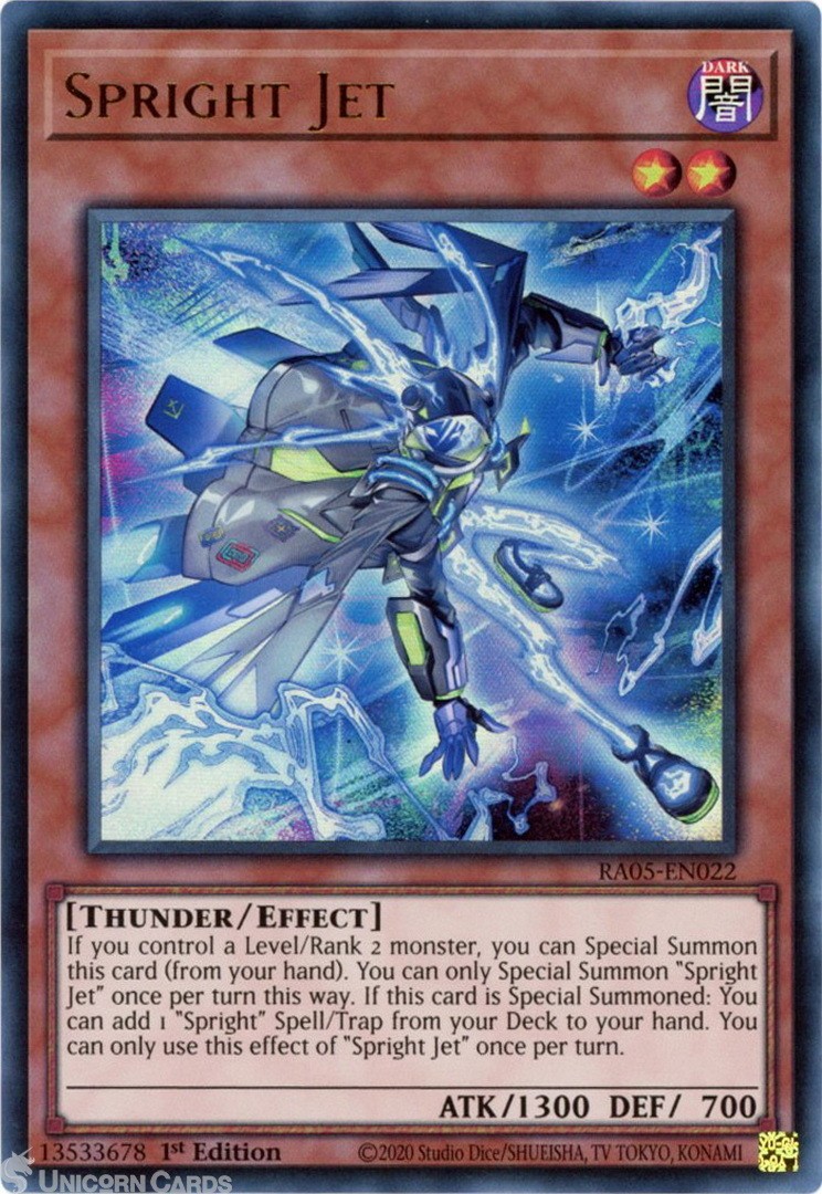 RA05-EN022 Spright Jet : Ultra Rare 1st Edition Mint YuGiOh Card