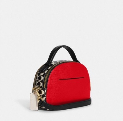 NWT COACH X Disney Serena Satchel Bag Mickey Mouse Print In