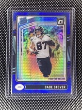2024 Panini Donruss Optic - Rated Rookie Cade Stover #218 Blue Hyper Prizm (RC)