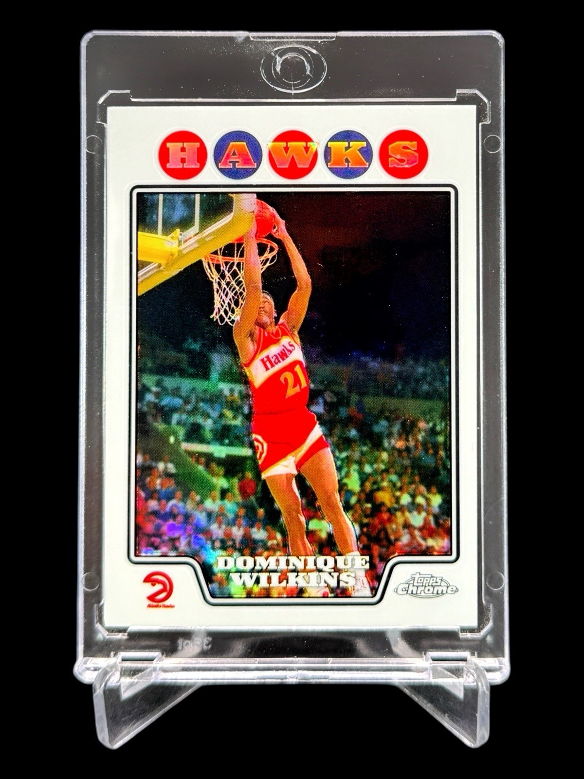 2008/09 Topps Chrome DOMINIQUE WILKINS REFRACTOR #168 DUNKING SP🔥RARE🔥1:2300🔥
