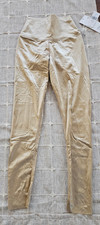 NEW Yogaworks Womens S Yoga Pants 3/4 length - Gold